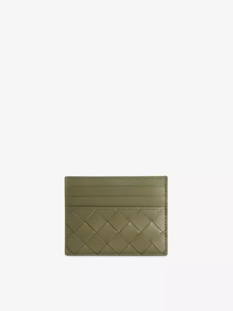 Intrecciato Leather Card Holder