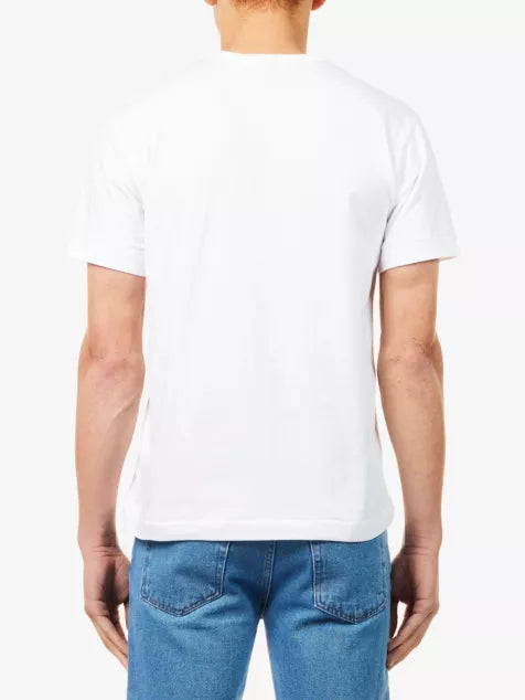 COMME DES GARCONS PLAY Heart-Embroidered Knitted Wool Cardigan