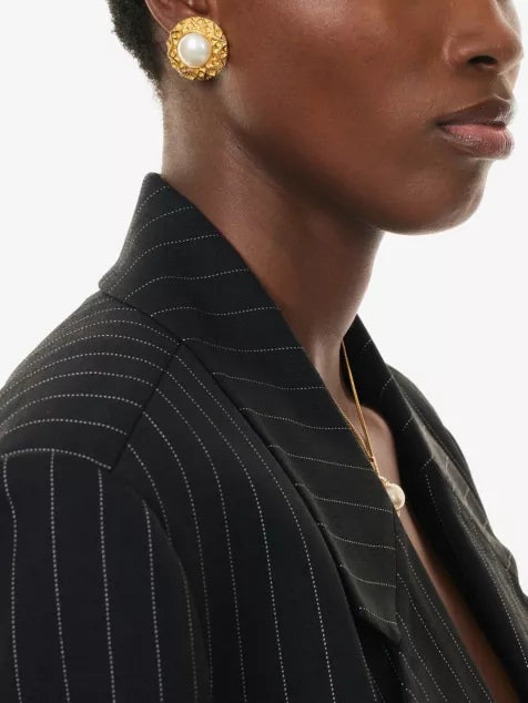 RESELFRIDGES Pre-Loved Chanel Round Faux-Pearl Gold-Plated Metal Clip-On Earrings