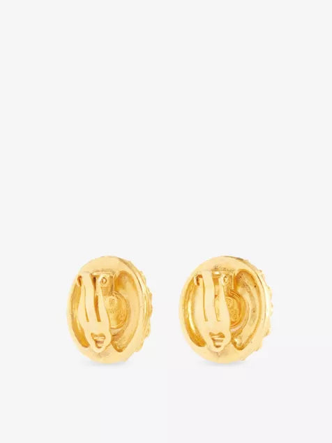 RESELFRIDGES Pre-Loved Chanel Round Faux-Pearl Gold-Plated Metal Clip-On Earrings