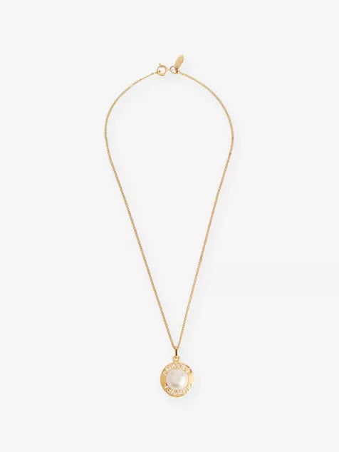 RESELFRIDGES Pre-Loved Chanel CC-Logo Faux-Pearl and Gold-Plated Metal Pendant Necklace