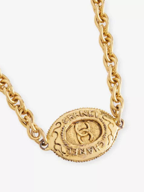 RESELFRIDGES Pre-Loved Chanel CC-Medallion Gold-Plated Metal Necklace