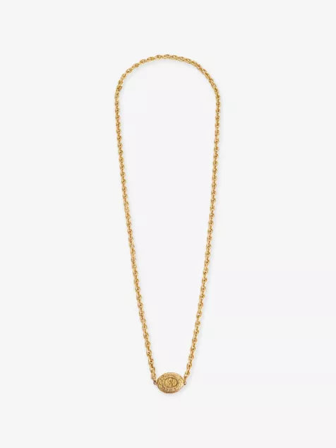 RESELFRIDGES Pre-Loved Chanel CC-Medallion Gold-Plated Metal Necklace