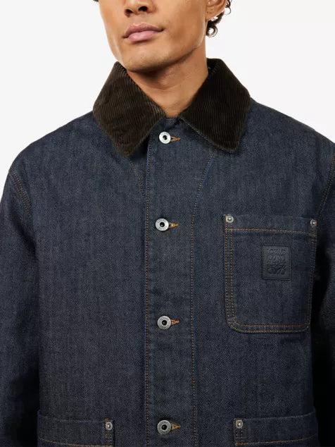 LOEWE Corduroy-Collar Regular-Fit Denim Jacket