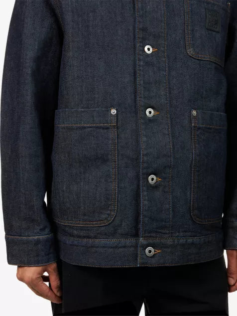 LOEWE Corduroy-Collar Regular-Fit Denim Jacket