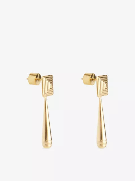 Iris 18ct Gold PVD Plated Stainless-Steel Earrings