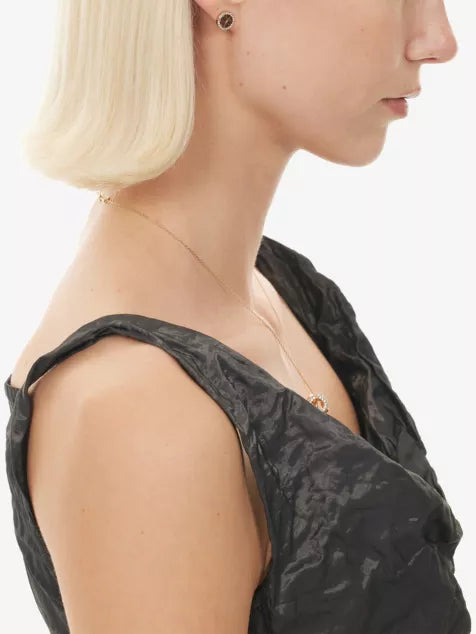 TORY BURCH Icon Pave Stainless-Steel And Crystal Earrings and Necklace Set