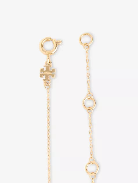 TORY BURCH Icon Pave Stainless-Steel And Crystal Earrings and Necklace Set