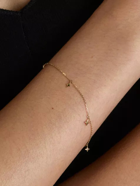 Cosmic Star 14ct Yellow-Gold Charm Bracelet