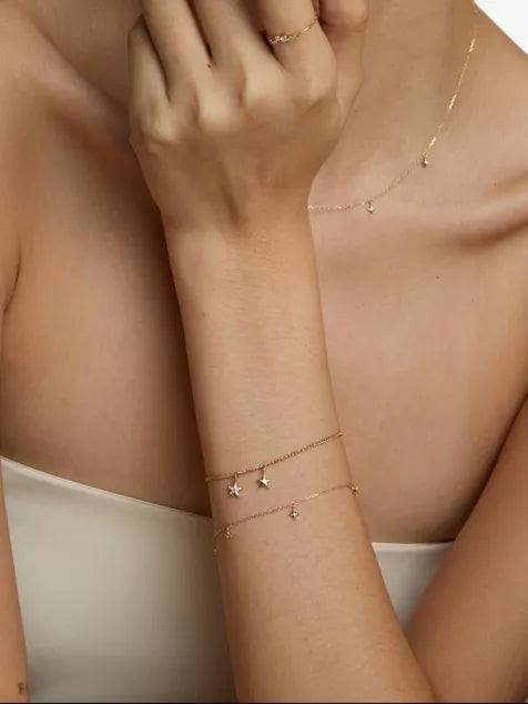 Cosmic Star 14ct Yellow-Gold Charm Bracelet