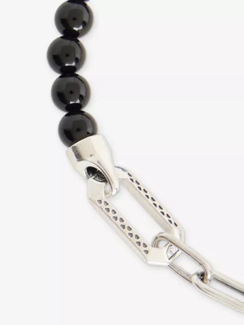 THOMAS SABO Chain-Link Beaded Sterling-Silver Onyx Bracelet