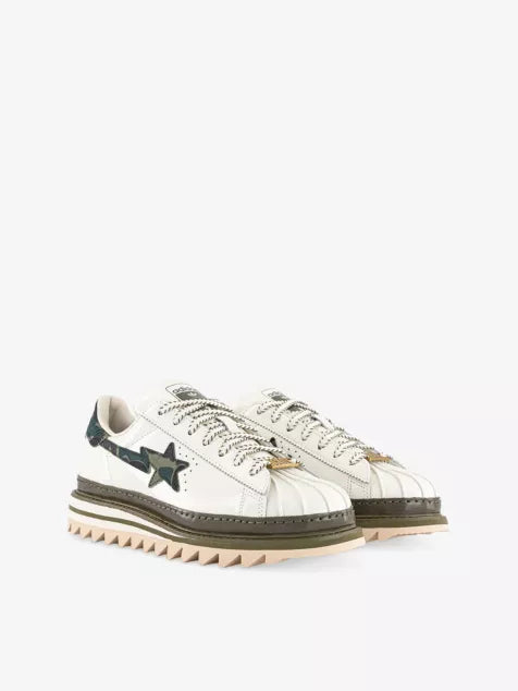 Clot X A Bathing Ape X adidas Superstar Leather Trainers