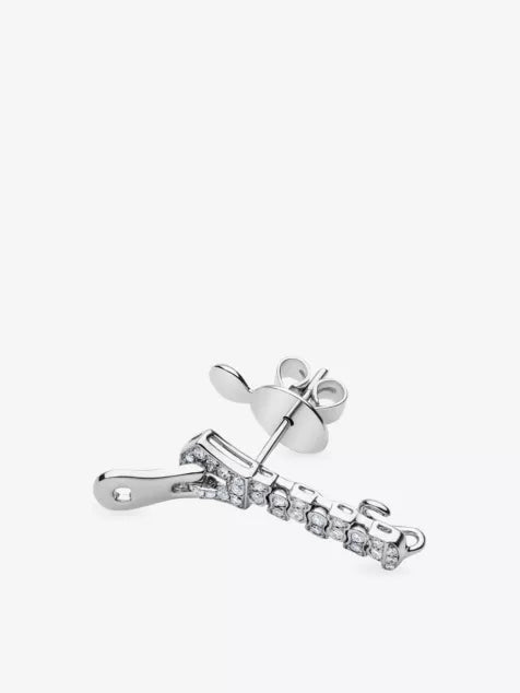 YOKO LONDON South Sea 18ct White-Gold And 1.4ct Diamond Zip Earrings