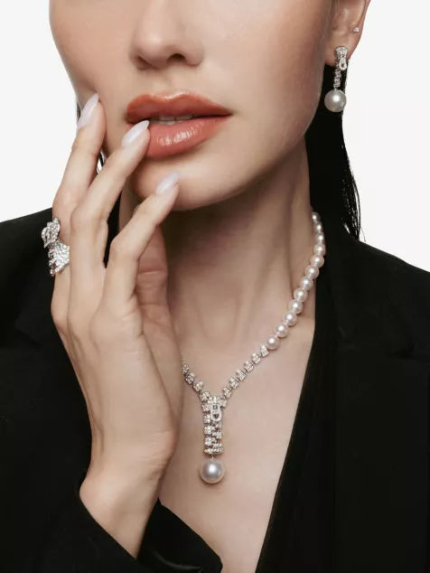 YOKO LONDON South Sea 18ct White-Gold And 1.4ct Diamond Zip Earrings