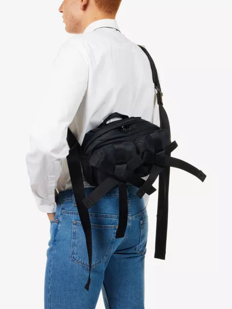 SIMONE ROCHA Bow and Bead-Embellished Nylon Crossbody Bag