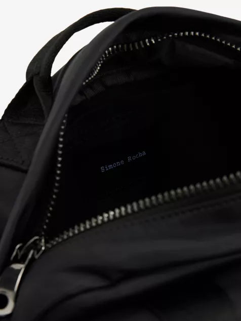 SIMONE ROCHA Bow and Bead-Embellished Nylon Crossbody Bag