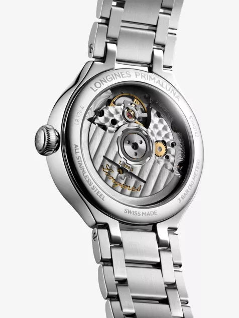 LONGINES PrimaLuna Moonphase Stainless-Steel And 0.051ct Diamond Automatic Watch 34mm