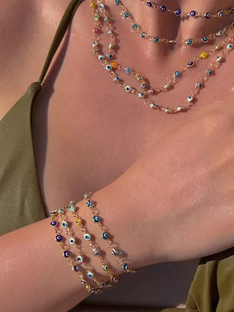 LA MAISON COUTURE Ece London The Nazar III 22ct Yellow Gold Vermeil And Sterling-Silver Bracelet