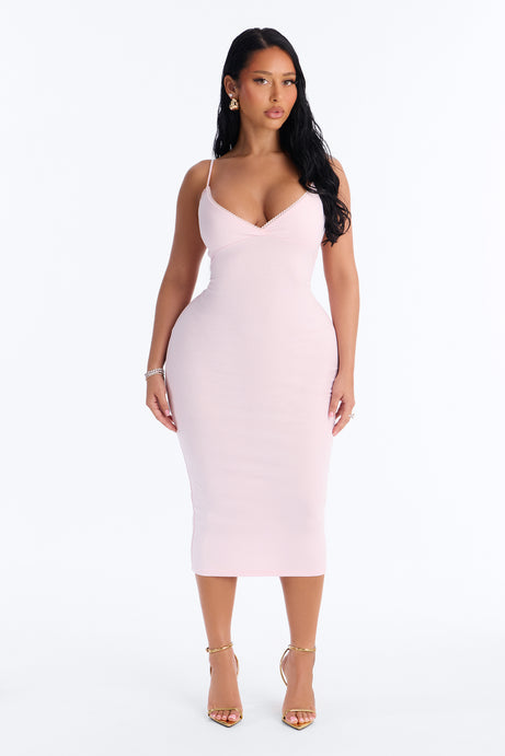 Blair Spaghetti Strap Midi Dress - LightPink