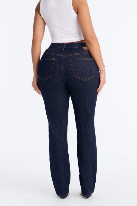 Roma Cut Out Straight Leg Cigarette Jeans