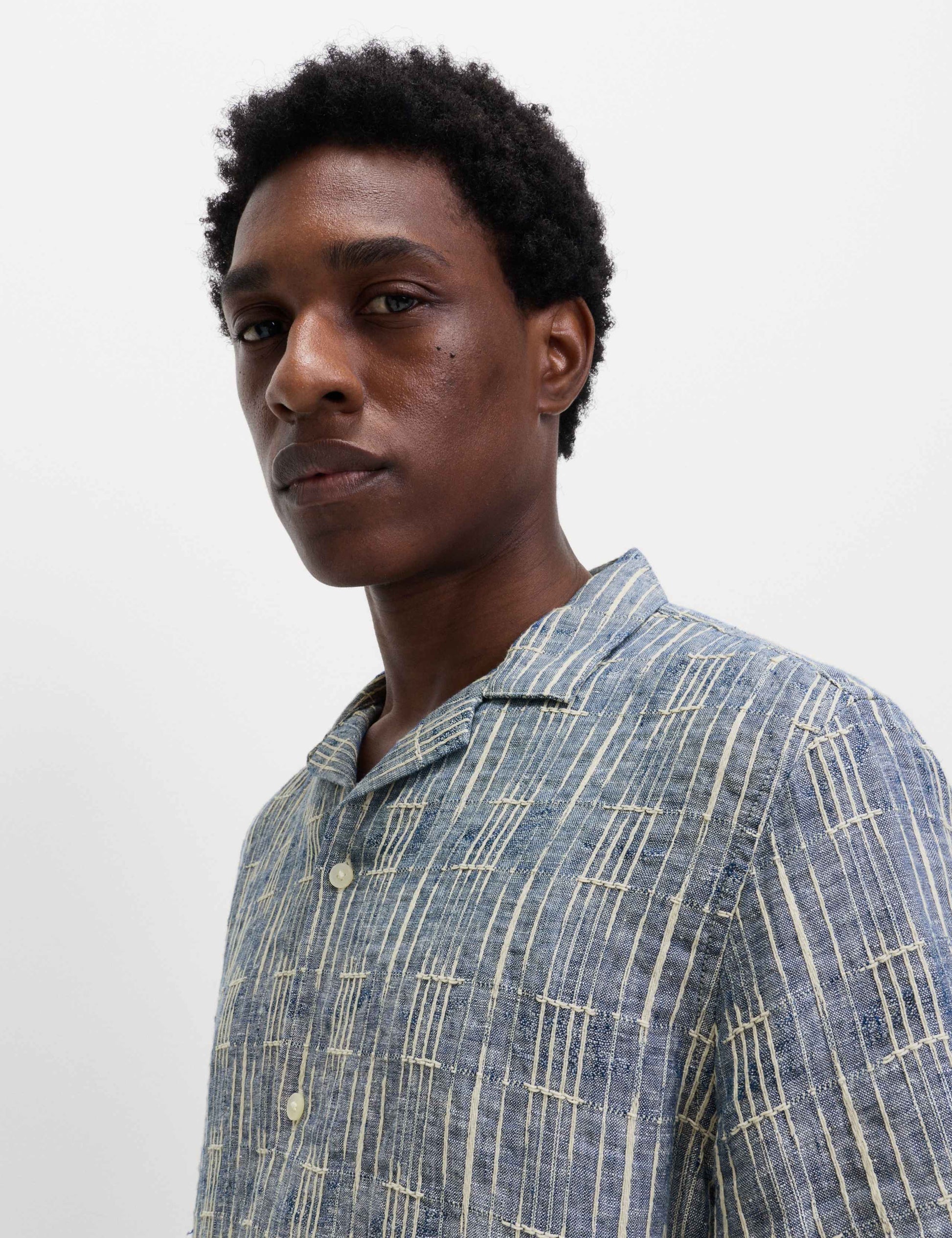 Regular Fit Linen Rich Printed Shirt
