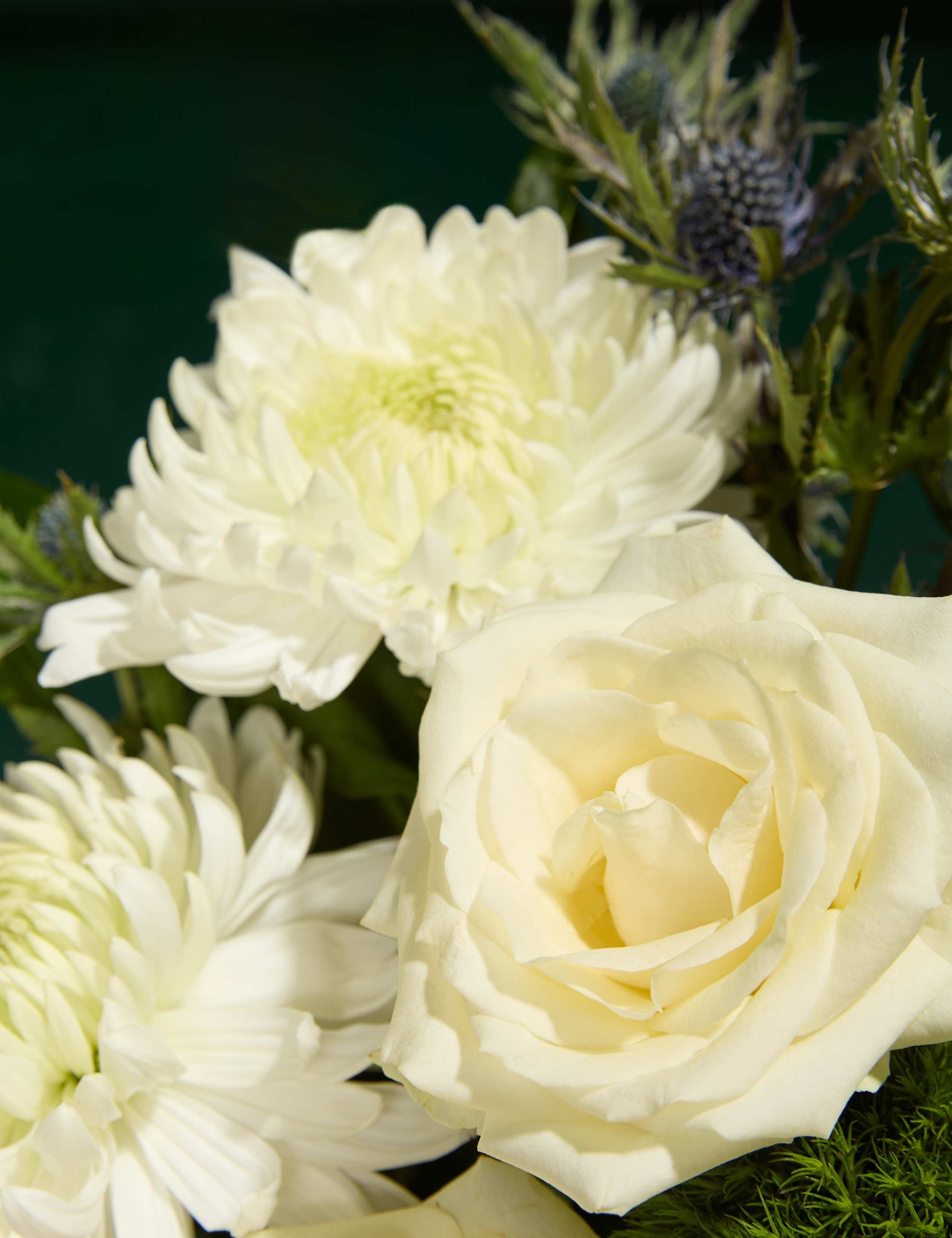 Rose & Thistle Bouquet with Afternoon Tea