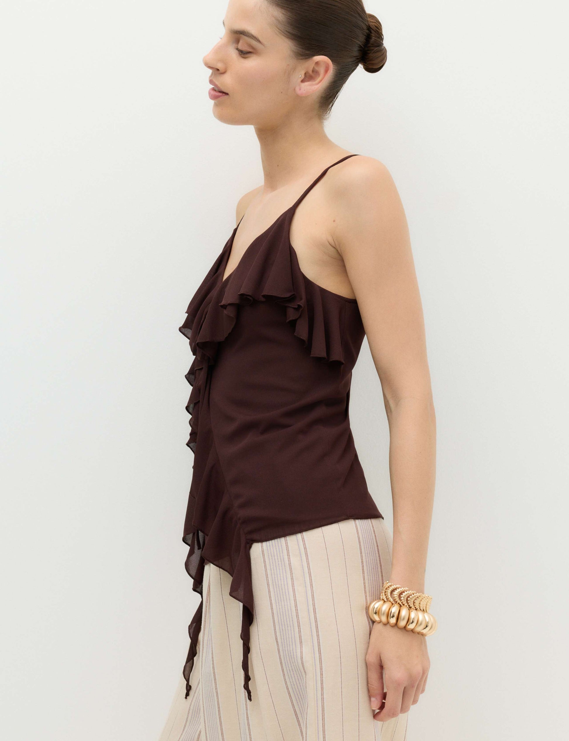 Ruffle Floaty Cami Top