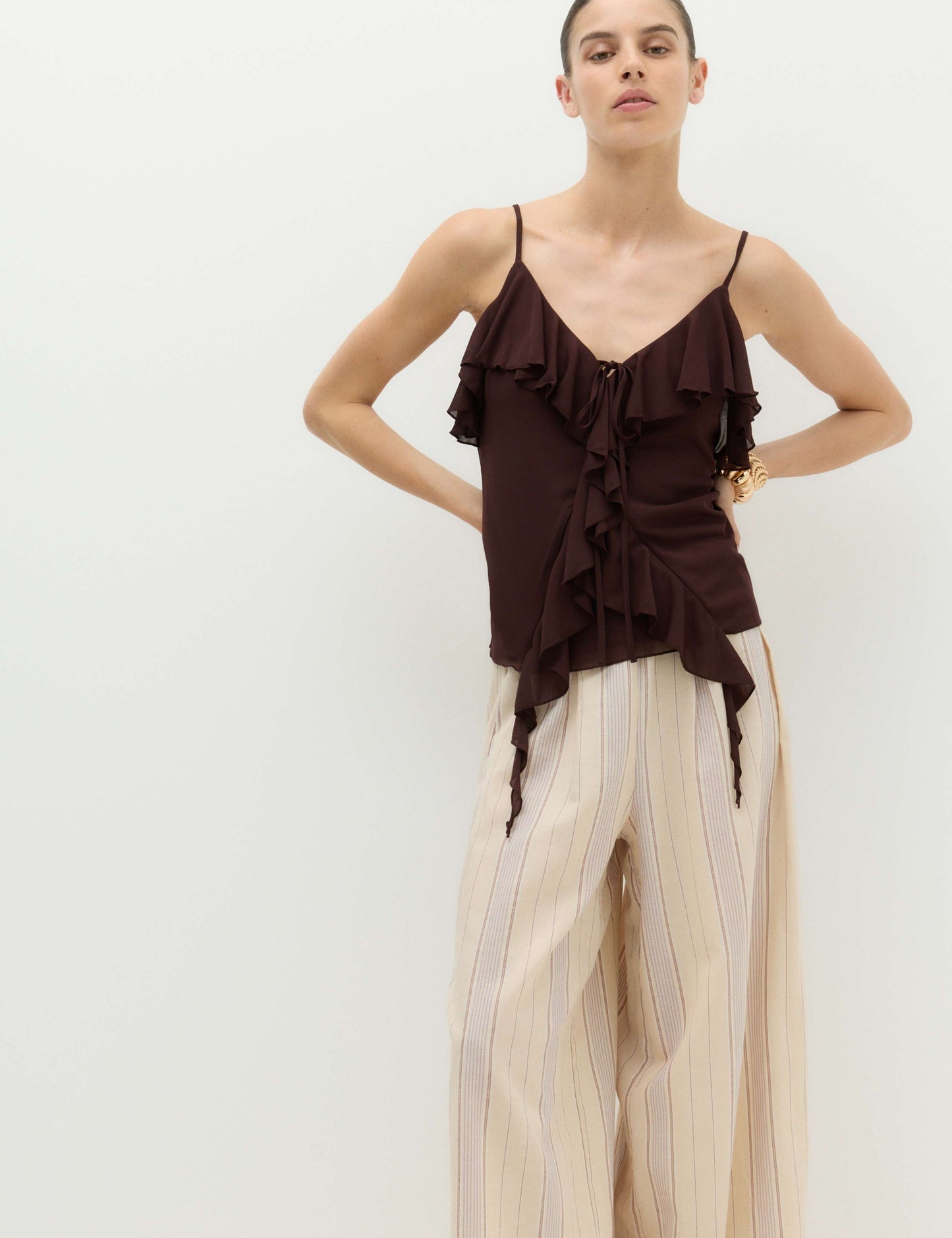 Ruffle Floaty Cami Top