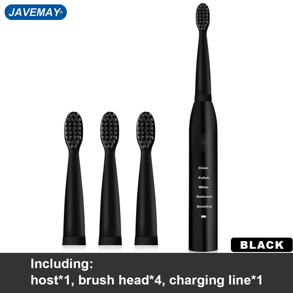 Powerful Ultrasonic Sonic Electric Toothbrush USB Charge Rechargeable Brush - Interactive Group