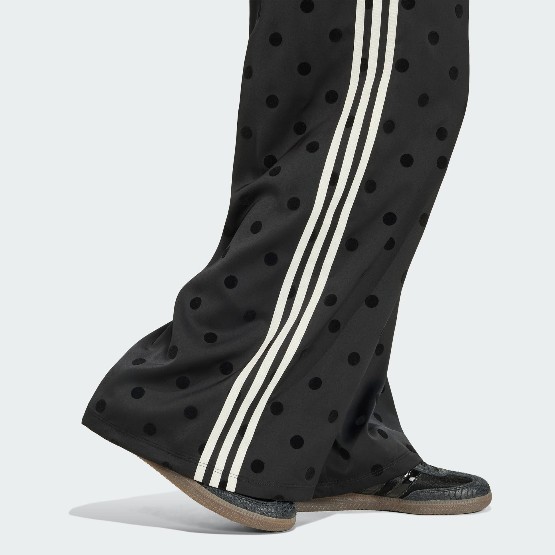 SATIN POLKA DOTS WIDE LEG PANT