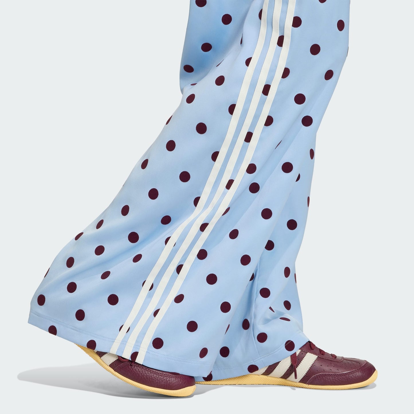 SATIN POLKA DOTS WIDE LEG PANT