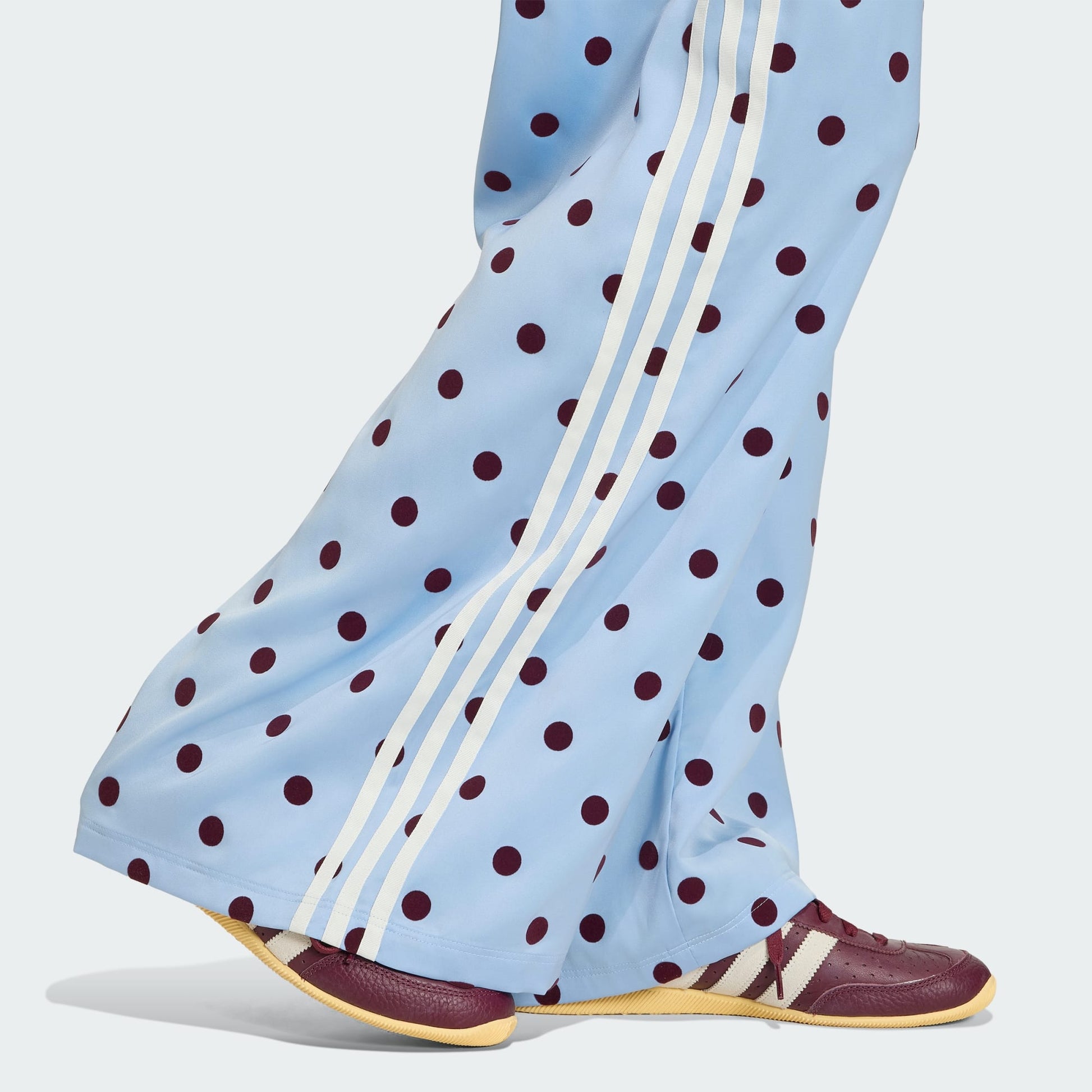 SATIN POLKA DOTS WIDE LEG PANT