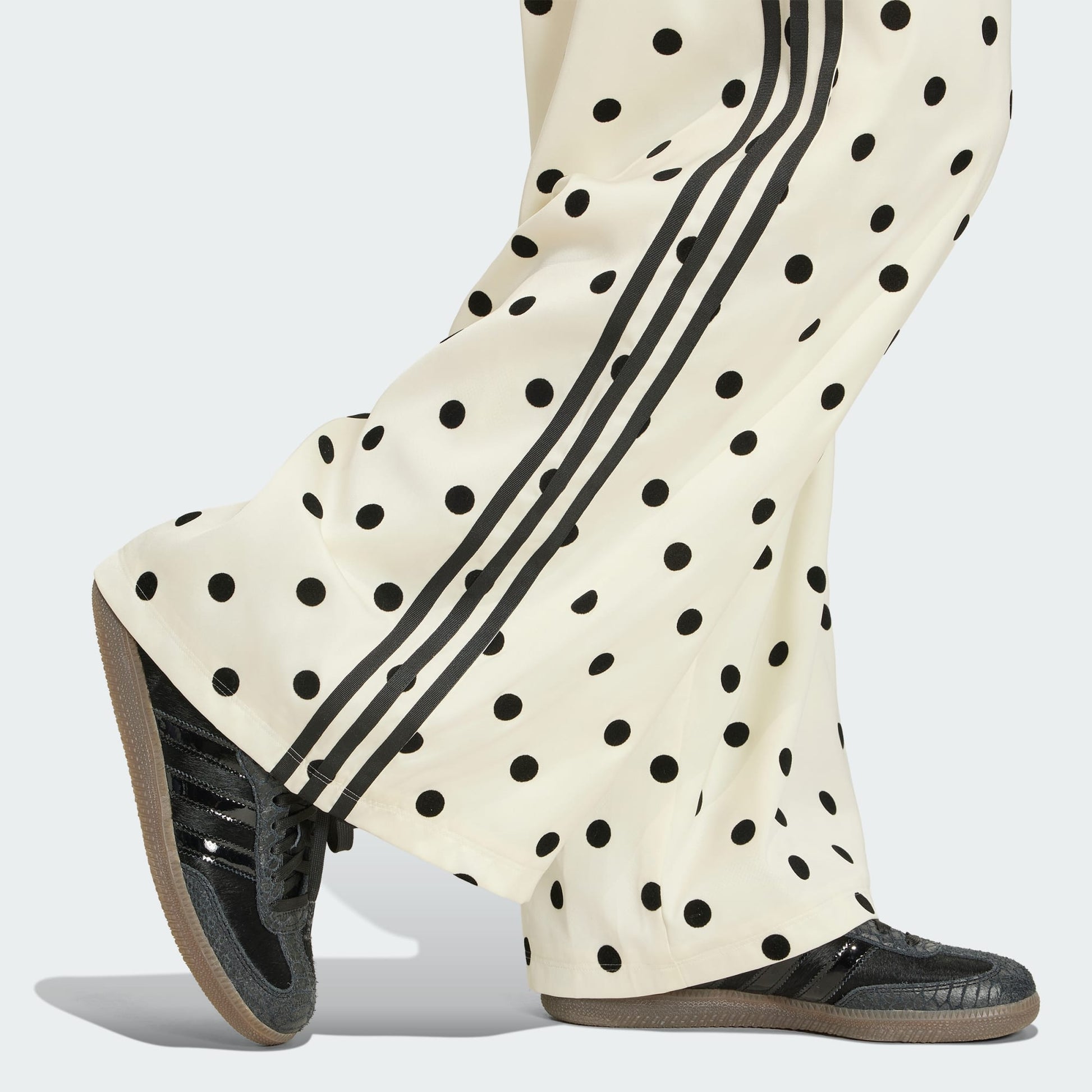 SATIN POLKA DOTS WIDE LEG PANT