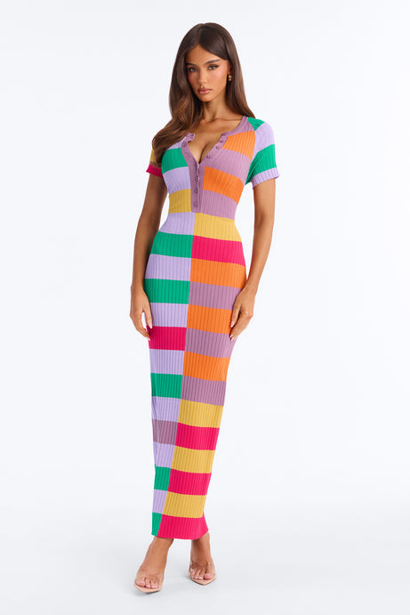 Carolynn Button Up Sweater Maxi Dress