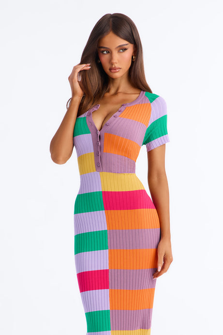 Carolynn Button Up Sweater Maxi Dress