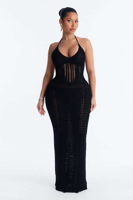 Vacay Mood Crochet Maxi Dress