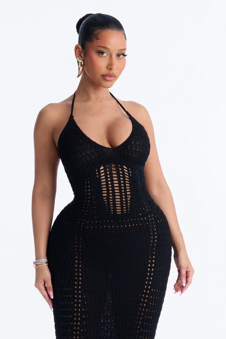 Vacay Mood Crochet Maxi Dress