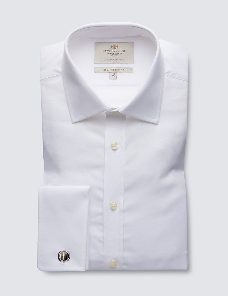 Slim Fit White Poplin Shirt