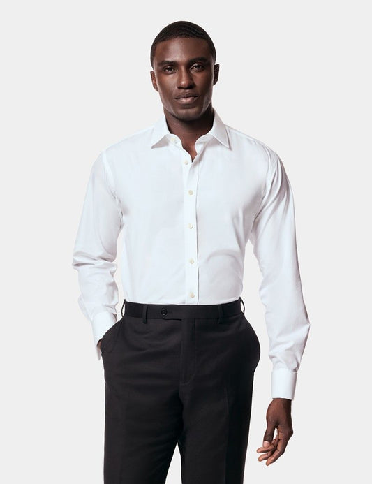 Slim Fit White Poplin Shirt