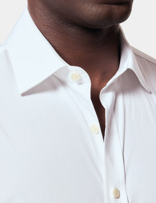 Slim Fit White Poplin Shirt