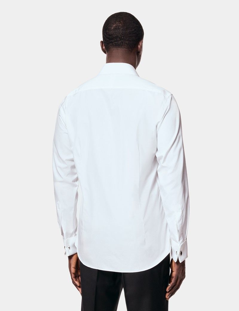 Slim Fit White Poplin Shirt