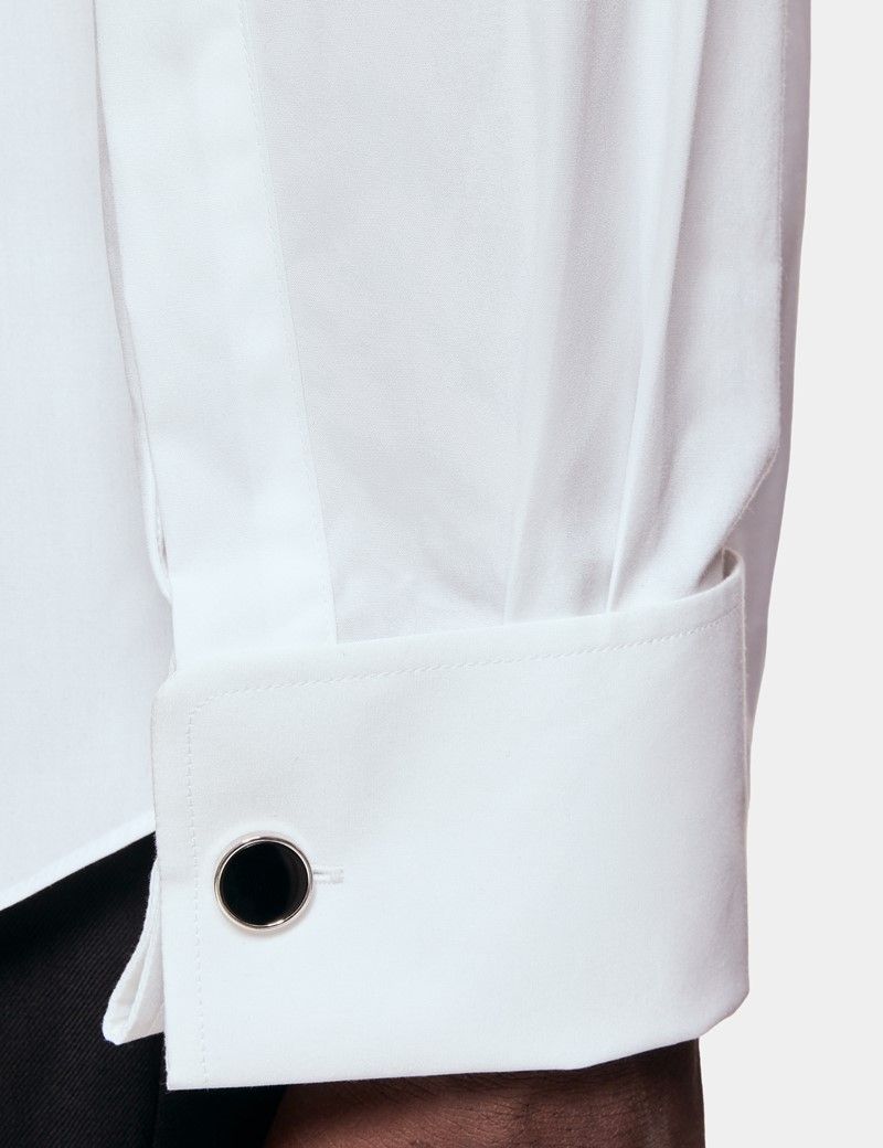 Slim Fit White Poplin Shirt