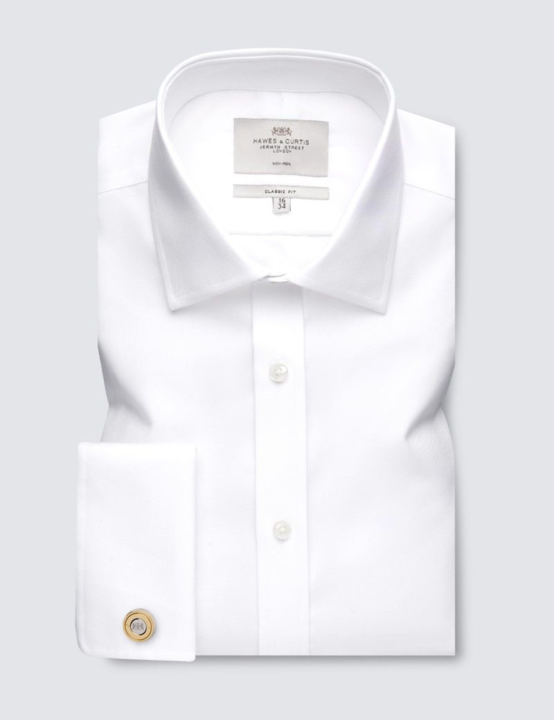 Slim Fit White Twill Non-Iron Shirt
