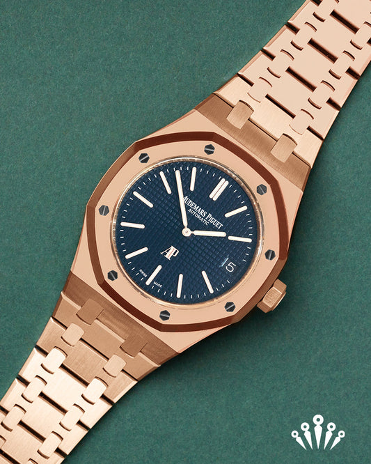 Audemars Piguet Royal Oak "Jumbo" Extra Thin - 18K Rose Gold - Just serviced by AP