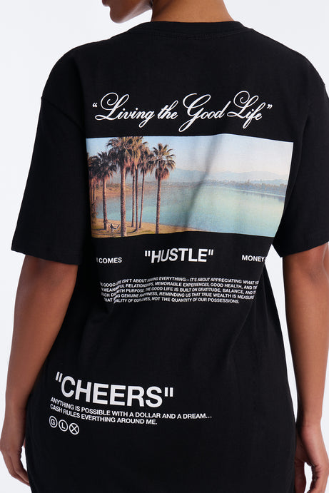 Living The Good Life Oversized Tee