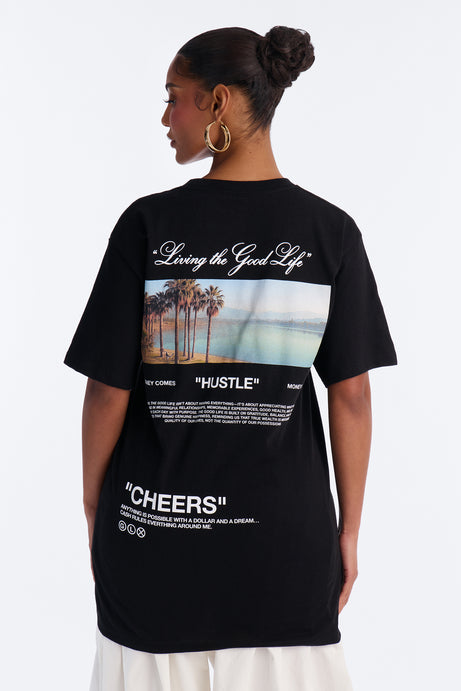 Living The Good Life Oversized Tee