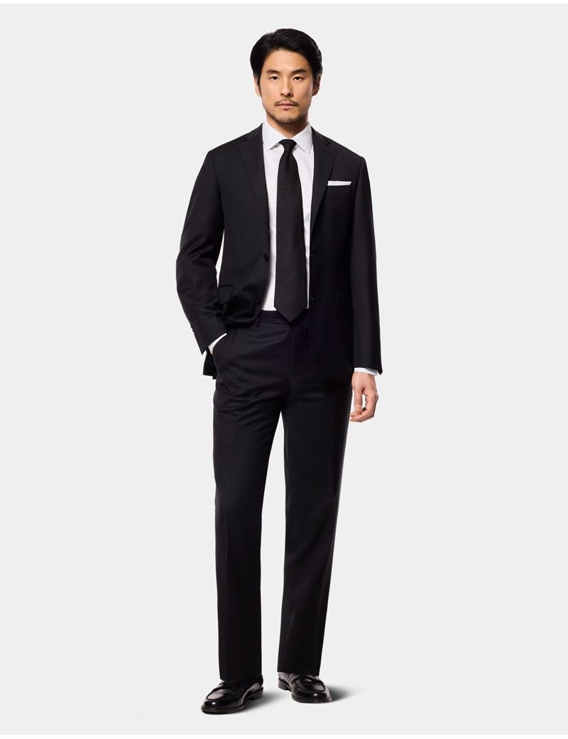 Slim Fit White Herringbone Shirt