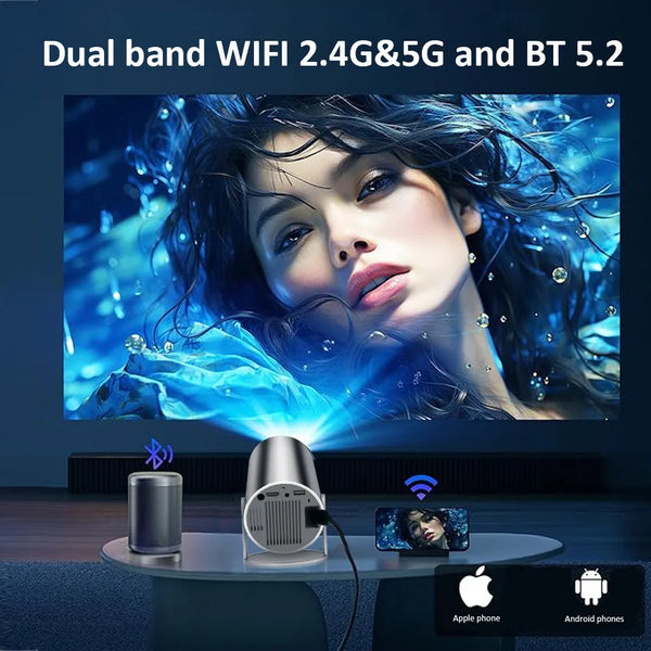 NNEOBA HD 4K-Supported Android LED Projector Black - Interactive Group