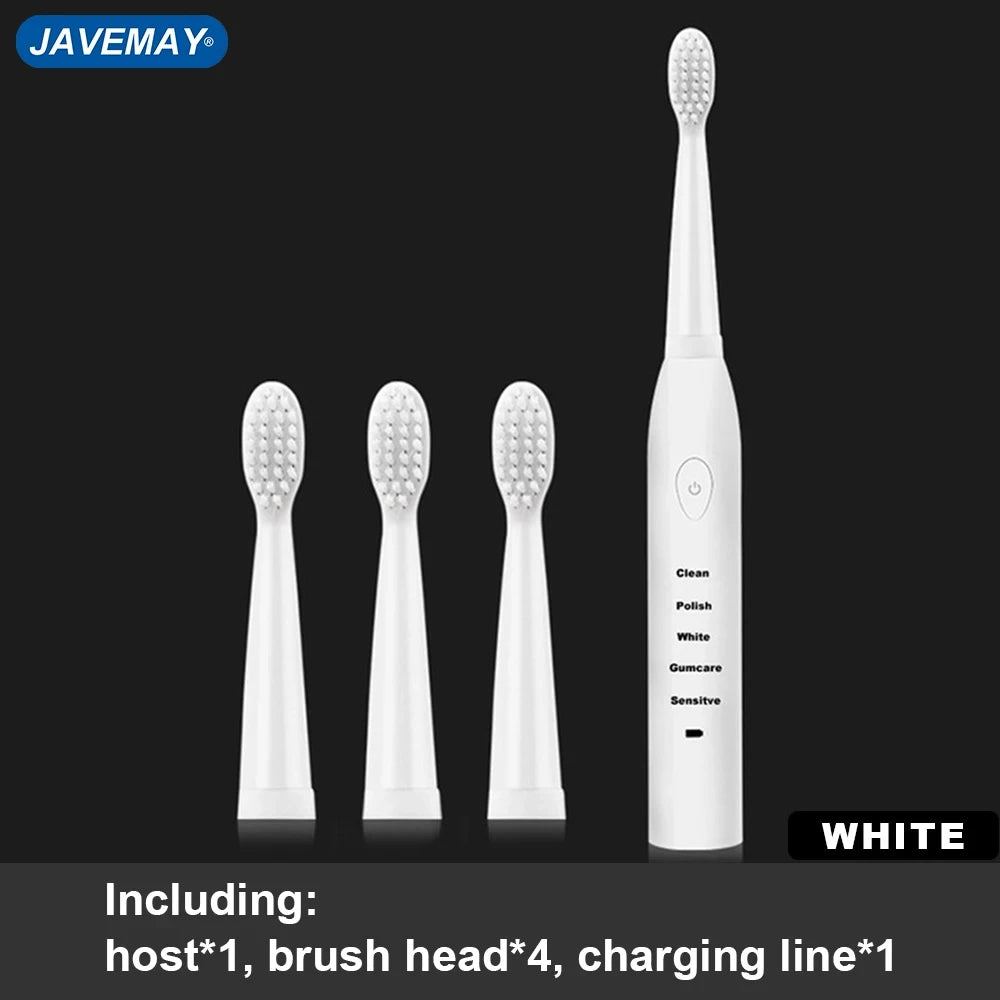 Powerful Ultrasonic Sonic Electric Toothbrush USB Charge Rechargeable Brush - Interactive Group