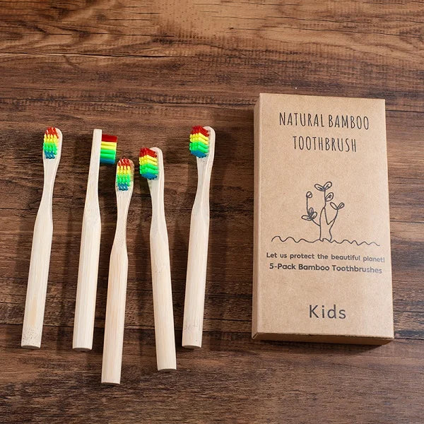 5Pack Adult Bamboo Toothbrush - Interactive Group